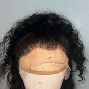 24 inch deep wave human hair wig